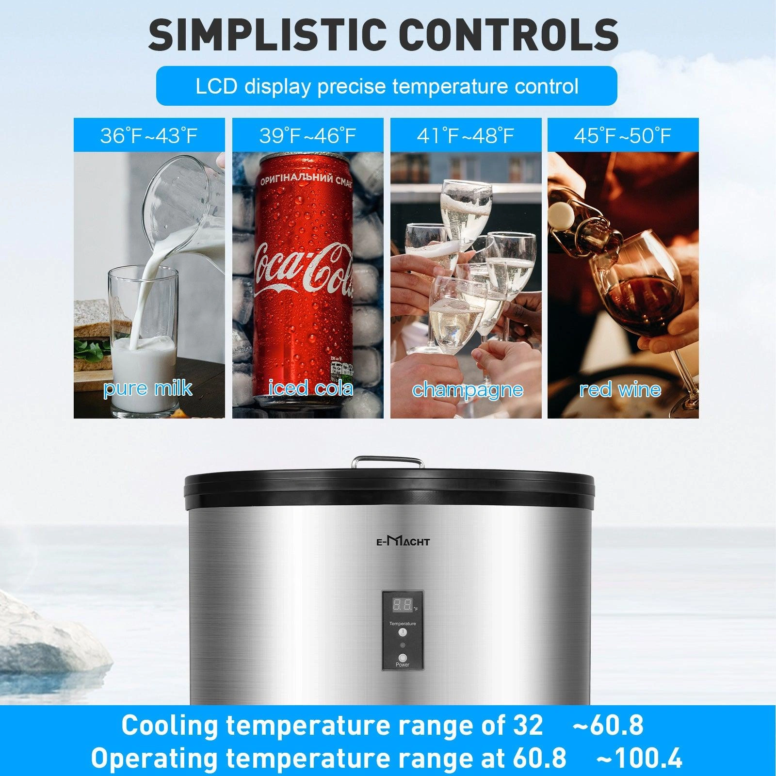 Chilled Refreshments: 1.8 cu. ft Beverage Fridge with Smart Display