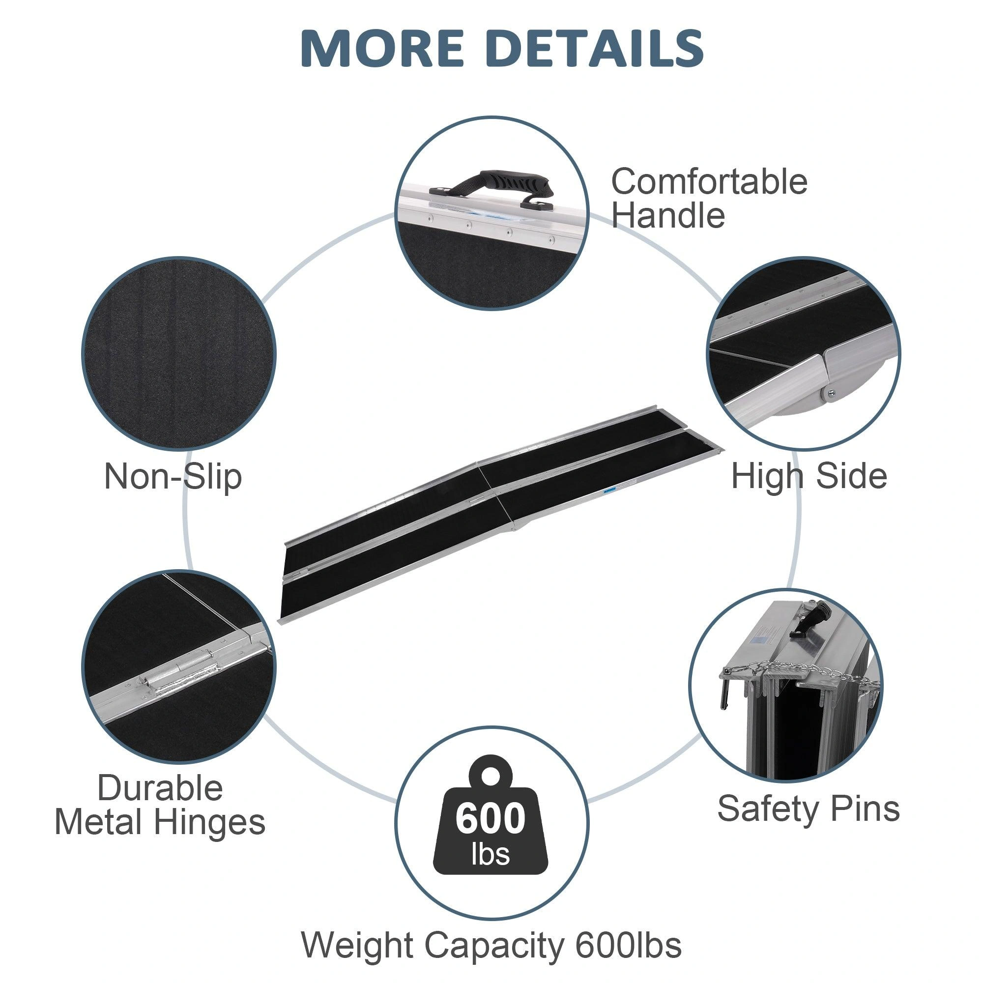 Smooth Rolling Mobility: 10ft Folding Ramp for Effortless Access & Independence.
